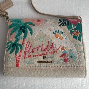 Spartina crossbody Florida convertible wristlet clutch shoulder purse pocketbook